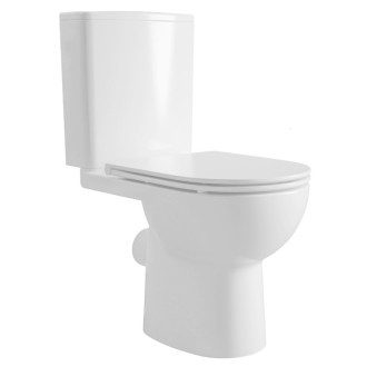 TAVON WC kombi, Rimless, zadný odpad, biela