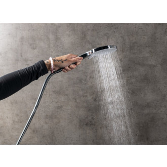 Ručná masážna sprcha, 3 režimy sprchovania, silikón trysky, priemer 120mm, ABS/svetlé zlato mat