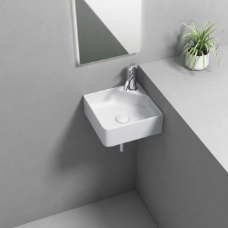 NEXA keramické umývadlo rohové 30x30cm, biela