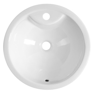 SHIPRA keramické umývadlo zápustné, priemer 46cm, biela