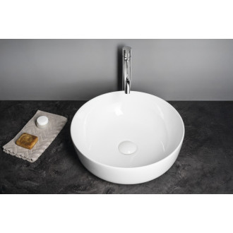 RONDEA keramické umývadlo na dosku Ø 41cm, biela