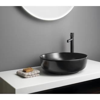 RONDEA keramické umývadlo na dosku Ø 41cm, čierna mat