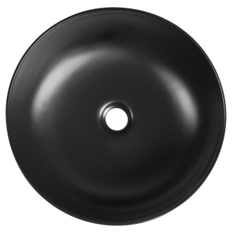 RONDEA keramické umývadlo na dosku Ø 41cm, čierna mat