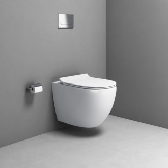 CARLO závesná WC misa, Vortex Rimless, 36x53cm, biela