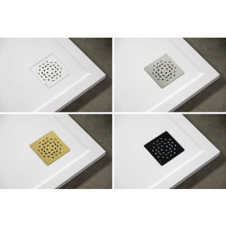 XENA sprchová vanička z liateho mramoru, štvorec 90x90cm, biela