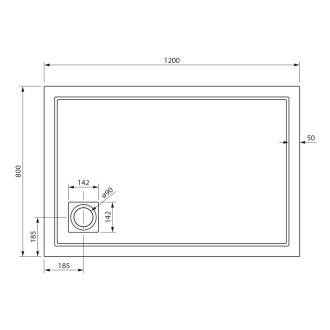 XENA sprchová vanička z liateho mramoru, obdĺžnik 120x80cm, biela