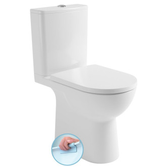 TALAMO WC kombi, Rimless, spodný/zadný odpad, biela