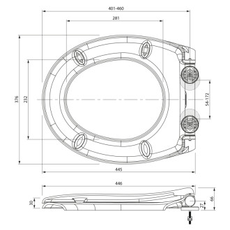 PHARO WC sedátko s LED podsvietením, Soft Close, Easy Take, biela