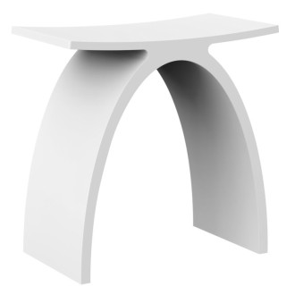 KORAL kúpeľňová stolička 43x43x23, 5cm, solid surface, biela mat