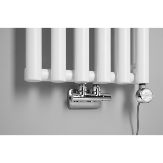 PILON vykurovacie teleso 418x1800mm, so šiestimi háčikmi pre uterák, biela mat