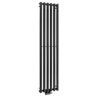 PILON vykurovacie teleso 418x1800mm, so šiestimi háčikmi pre uterák, čierna mat