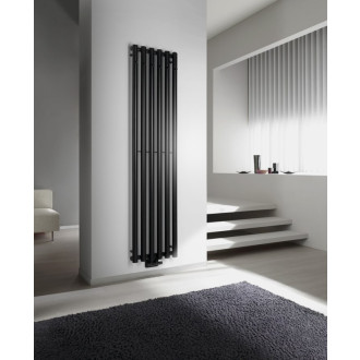 PILON vykurovacie teleso 418x1800mm, so šiestimi háčikmi pre uterák, čierna mat