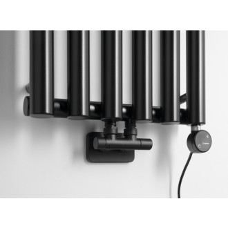 PILON vykurovacie teleso 418x1800mm, so šiestimi háčikmi pre uterák, čierna mat