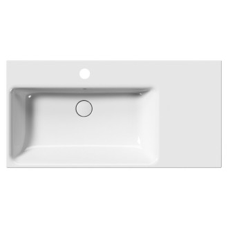 NUBES keramické umývadlo 100x50cm, s odkladacou plochou vpravo, biela ExtraGlaze