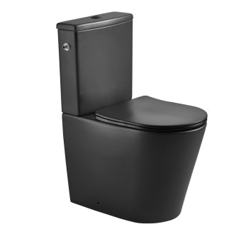 WC kombi komplet SAT Brevis čierna mat vario odpad SATBRE031RTORVPBKM