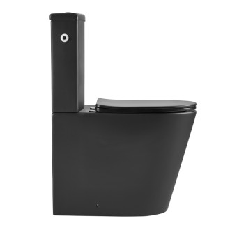 WC kombi komplet SAT Brevis čierna mat vario odpad SATBRE031RTORVPBKM