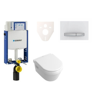 Cenovo zvýhodnený závesný WC set Geberit na zamurovanie + WC Villeroy &amp; Boch Omnia Architectura 110.302.00.5NB8
