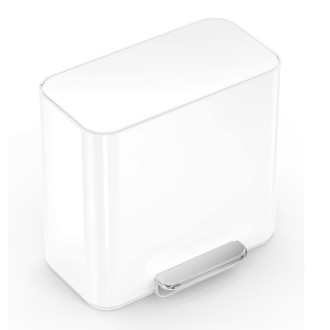 Simplehuman pedálový odpadkový kôš na triedený odpad DUAL 58 L (34/24) biela oceľ CW2118