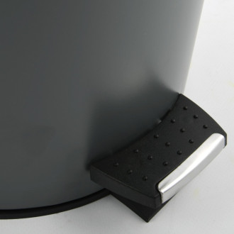 Spirella pedálový odpadkový kôš ADONIS tmavo šedá oceľ bambusové veko 3 L 10.00003