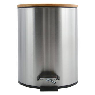 Spirella pedálový odpadkový kôš ADONIS kartáčovaná oceľ bambusové veko 3 L 10.00007