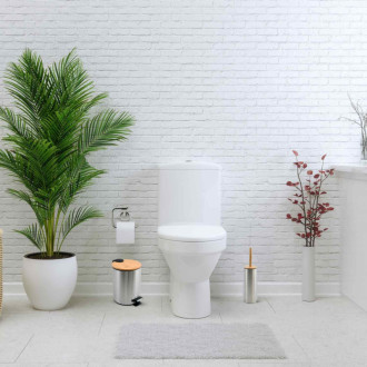 Spirella pedálový odpadkový kôš ADONIS kartáčovaná oceľ bambusové veko 5 L 10.00008