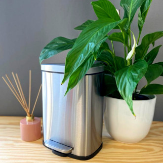 Spirella pedálový odpadkový kôš AKIRA kefovaná nerez oceľ 5 L 10.19833