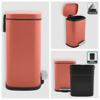 Spirella pedálový odpadkový kôš AKIRA matná terakota oceľ 5 L 10.21227