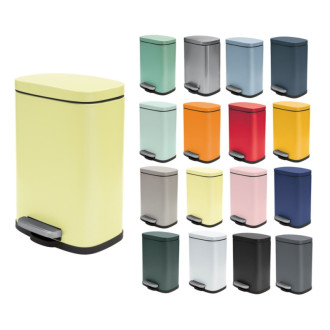 Spirella pedálový odpadkový kôš AKIRA matná žltá oceľ 5 L 10.19839