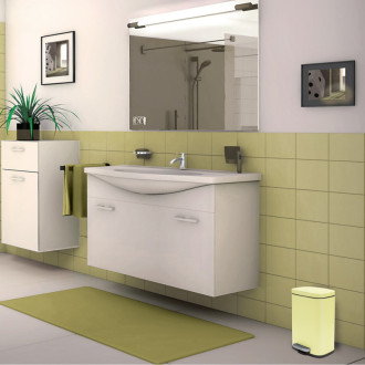 Spirella pedálový odpadkový kôš AKIRA matná žltá oceľ 5 L 10.19839