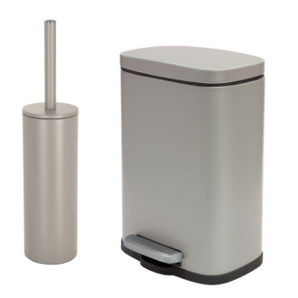 Spirella pedálový odpadkový kôš AKIRA matná šedo-hnedá oceľ 5 L 10.19837