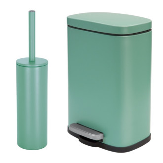 Spirella pedálový odpadkový kôš AKIRA matná zelená oceľ 5 L 10.19838