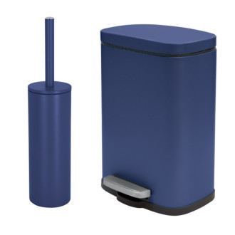 Spirella pedálový odpadkový kôš AKIRA matná modrá oceľ 5 L 10.20821