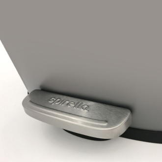 Spirella pedálový odpadkový kôš AKIRA matná šedo-hnedá oceľ soft-close 12 L 10.21561