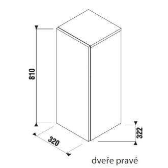 Kúpeľňová skrinka nízka Jika Cubito 32x32, 2x81 cm dub H43J4211205191