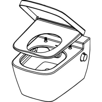 WC s bidetom závesné TECEone vrátane sedátka 9.700.216