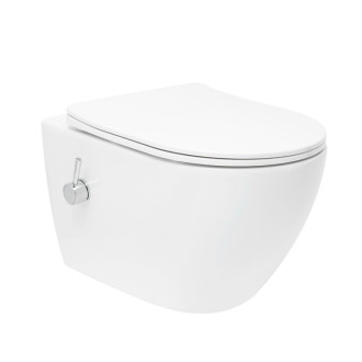 WC s bidetom závesné SAT Fusion zadný odpad SATFUS11BFC