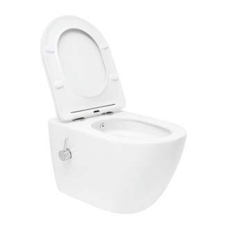WC s bidetom závesné SAT Fusion zadný odpad SATFUS11BFC