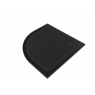 Sprchová vanička štvrťkruhová SAT Project 90x90 cm liaty mramor čierna SATSVPRO90SCA