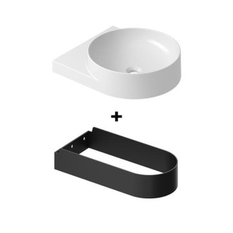 Umývadlo Ravak Yard 40,5x12,5x50 cm s čiernou konzolou X000001530