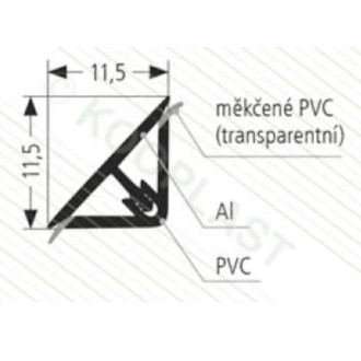 Tesniaca lišta Naturel 200 cm nerez TL20NRZ2
