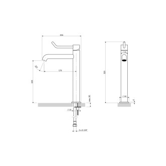 Omnires Y vysoká umývadlová batéria, chróm lesk Y1212ID-CR