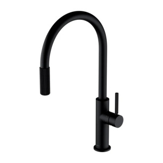 Omnires SWITCH kuchynská batéria s výsuvnou výpustou pre filter, čierna mat SW9059BL