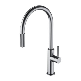 Omnires SWITCH kuchynská batéria s výsuvným výpustom pre filter, nikel kartáčovaný SW9059NI