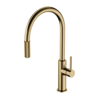 Omnires SWITCH kuchynská batéria s výsuvným výpustom pre filter hnedá kartáčovaná SW9059BR