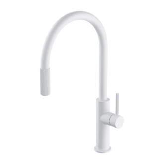 Omnires SWITCH kuchynská batéria s výsuvnou výpustou pre filter, biela mat SW9059WM