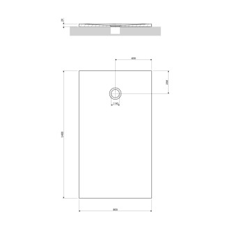 Omnires AQUAPURE konglomerátová sprchová vanička, 80 x 140 cm, biela mat AQUAPURE80-140BM