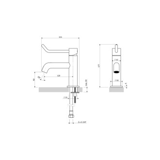 Omnires Y umývadlová batéria, chróm lesk Y1210NID-CR