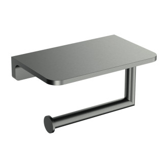 Omnires MODERN PROJECT držiak toaletného papiera s policou, grafit kartáčovaný MP60511GR