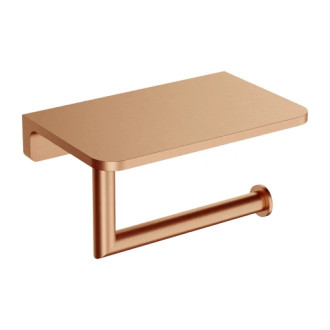 Omnires MODERN PROJECT držiak toaletného papiera s policou, meď kartáčovaná MP60511CPB