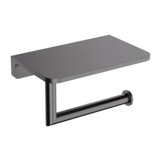 Omnires MODERN PROJECT držiak toaletného papiera s policou, antracit kartáčovaný MP60511AT